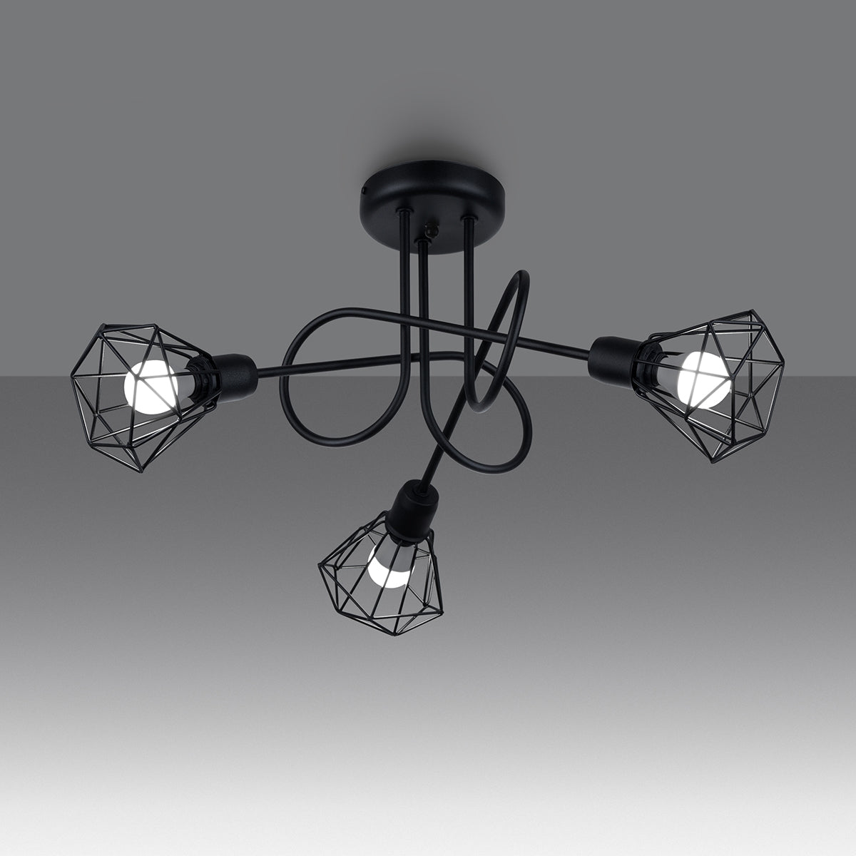 Moderne Zwarte Kroonluchter ARTEMIS 3S