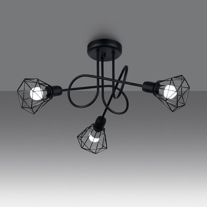 Moderne Zwarte Kroonluchter ARTEMIS 3S