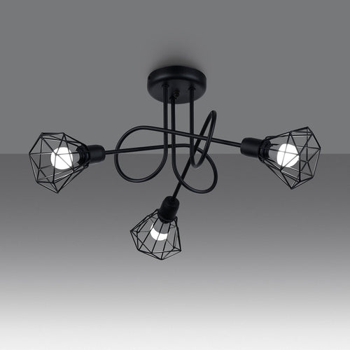 Moderne Zwarte Kroonluchter ARTEMIS 3S