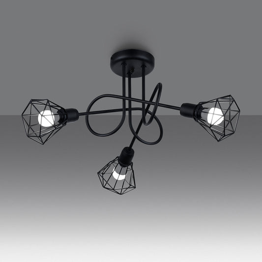 Moderne Zwarte Kroonluchter ARTEMIS 3S