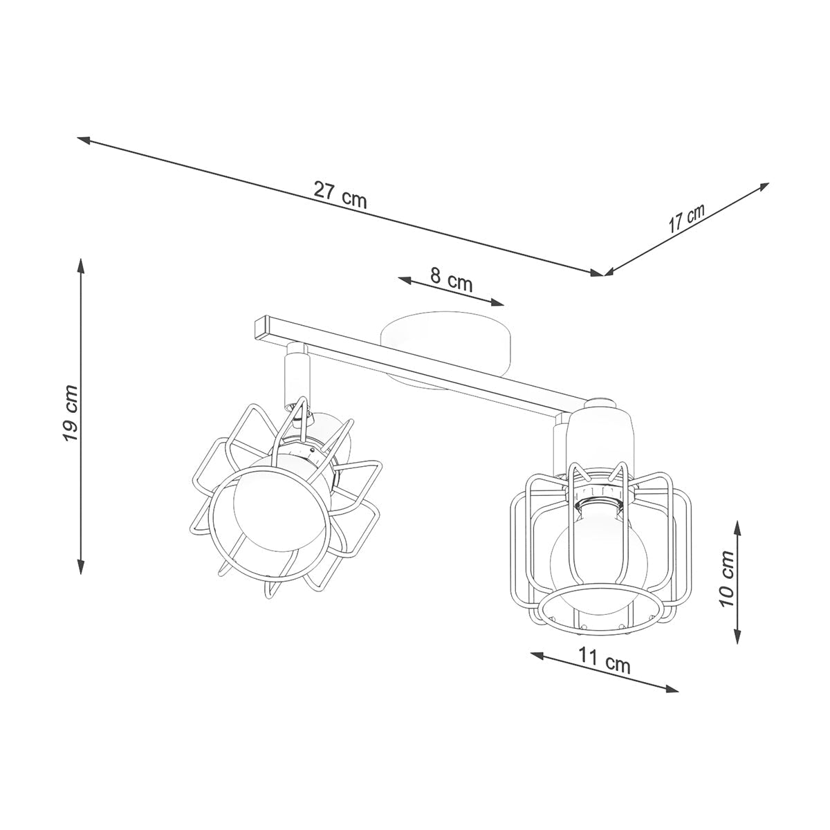 Plafondlamp BELUCI 2 wit