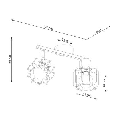 Plafondlamp BELUCI 2 wit