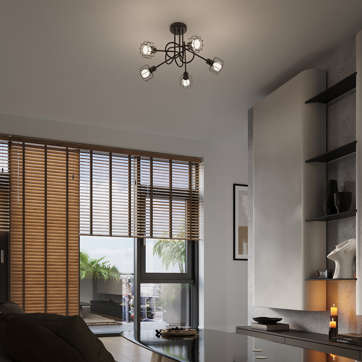Wandlamp BELUCI 1 zwart