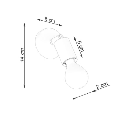 Wandlamp FORNES 1 zwart