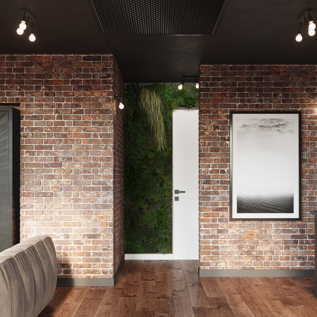 Plafondlamp FORNES 3 zwart