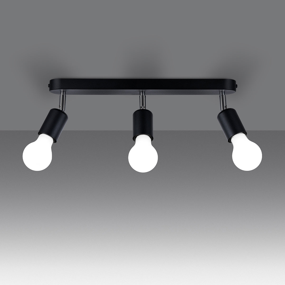 Plafondlamp FORNES 3 zwart