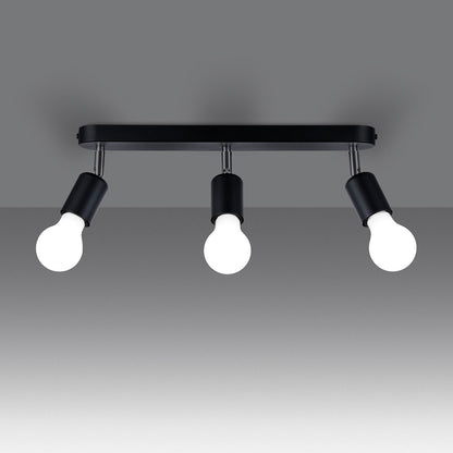 Plafondlamp FORNES 3 zwart