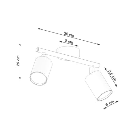 Plafondlamp LEMMI 2 wit
