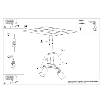 Plafondlamp LEMMI 2 zwart