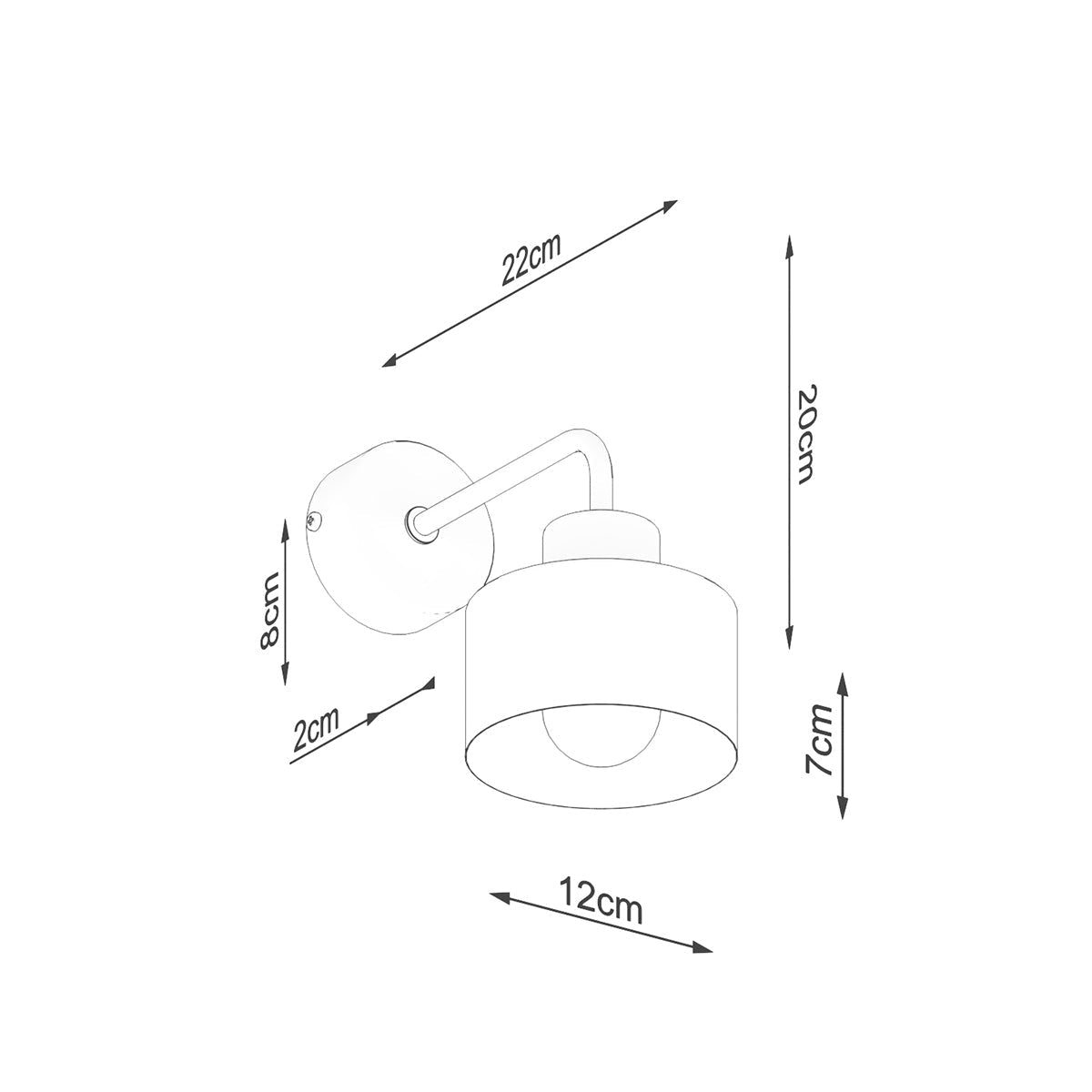 Wandlamp SAVAR 1 zwart
