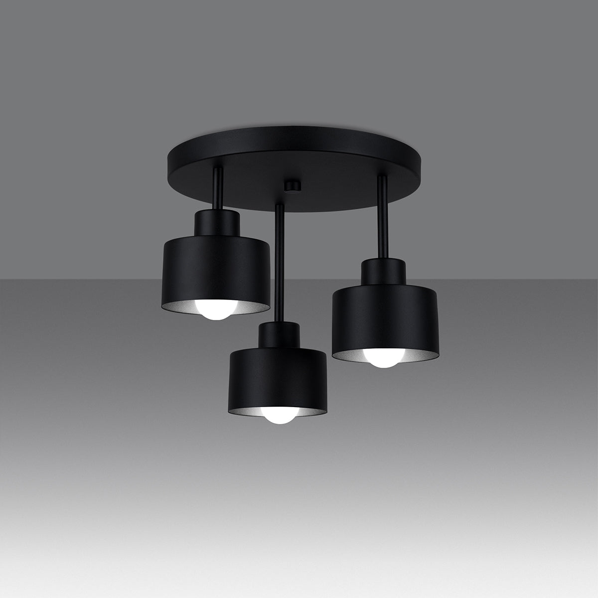 Plafondlamp SAVAR 3 zwart