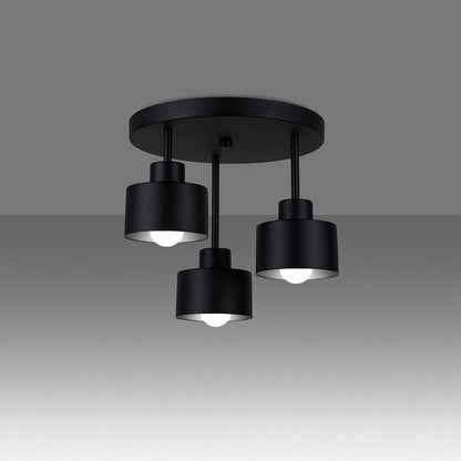 Plafondlamp SAVAR 3 zwart