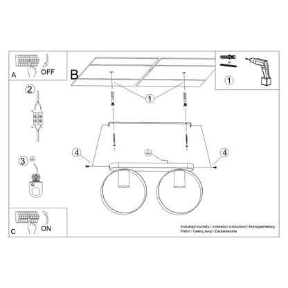 Plafondlamp TITRAN 2 wit