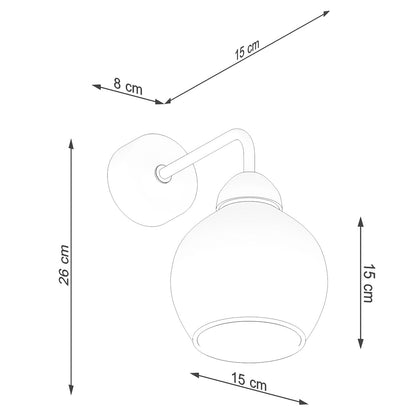 Wandlamp ALINO 1 zwart