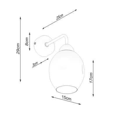 Wandlamp FILLAN 1 zwart