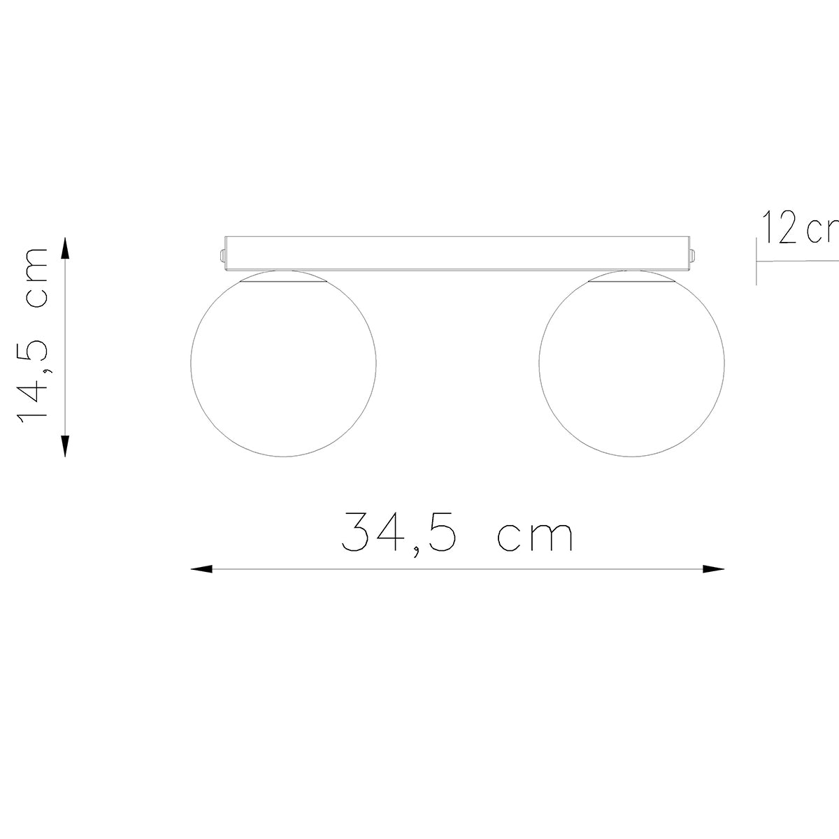 Plafondlamp YOLI 2 zwart