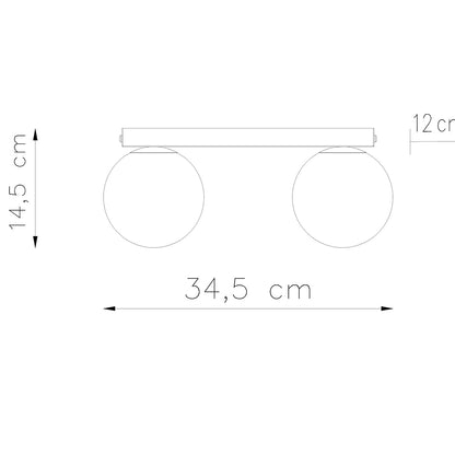 Plafondlamp YOLI 2 zwart