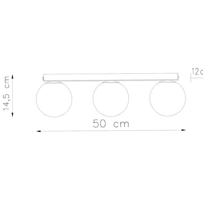 Plafondlamp YOLI 3 zwart