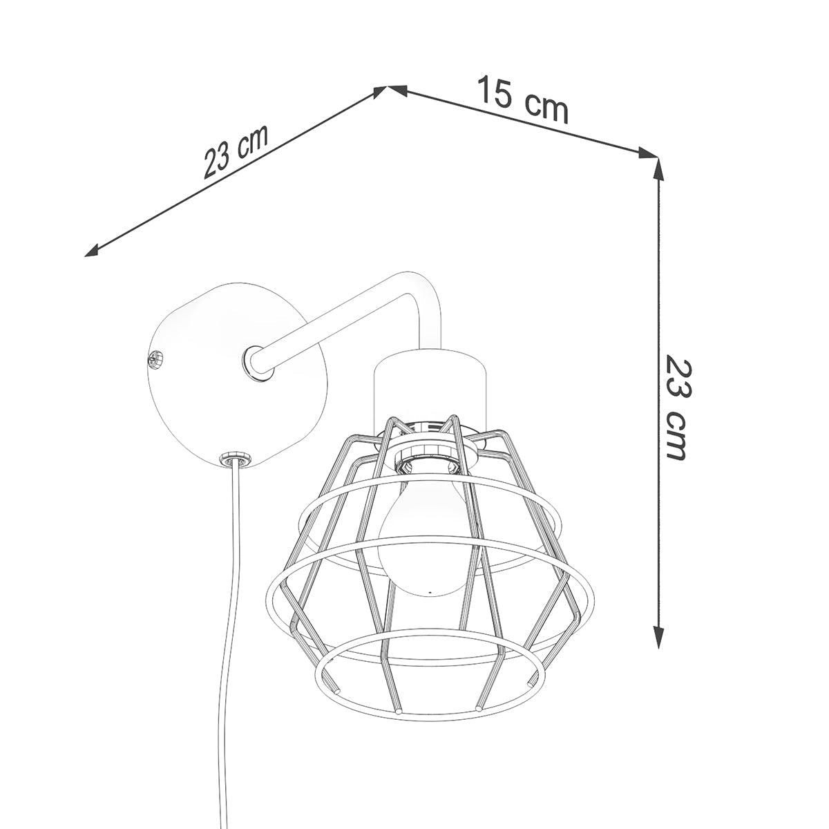 Wandlamp SUBA zwart
