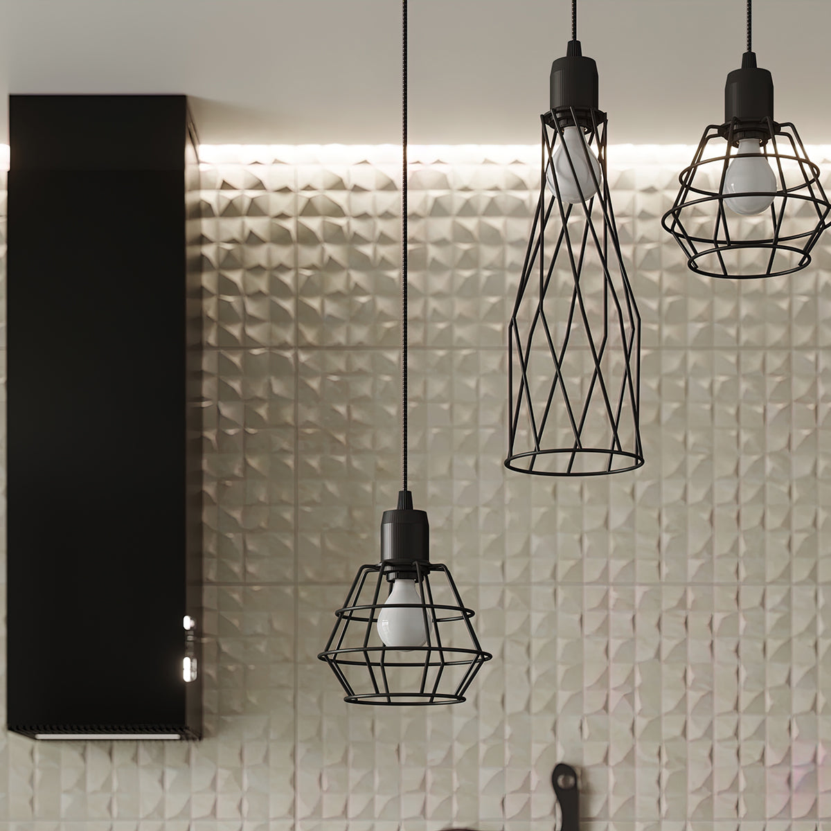 Hanglamp SUBA 1 zwart