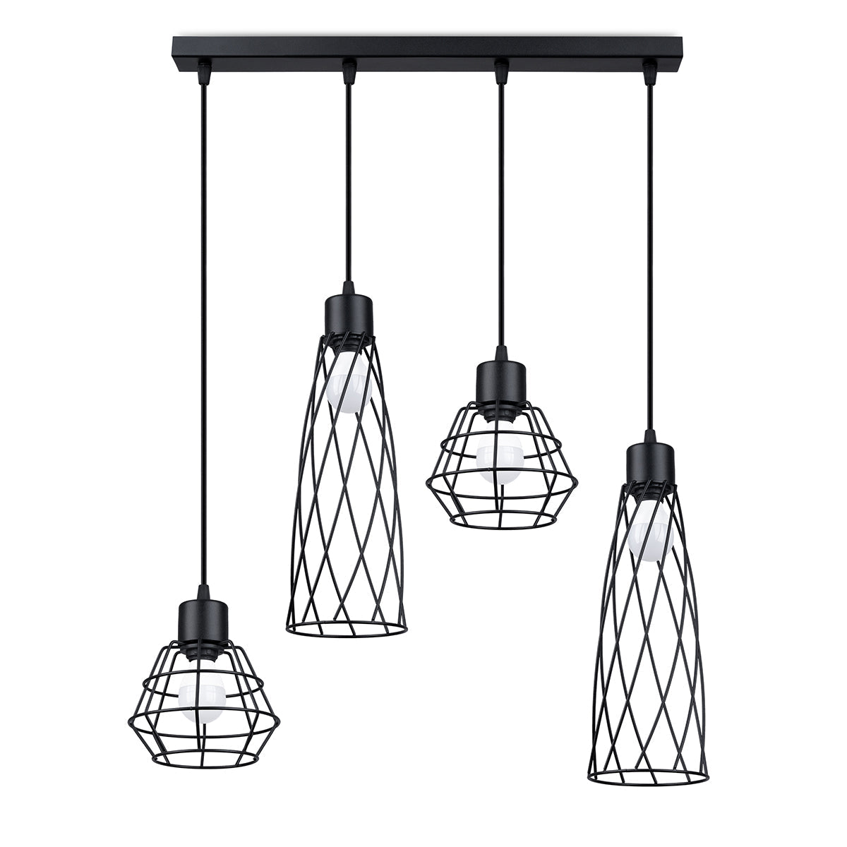 Hanglamp SUBA 4L zwart