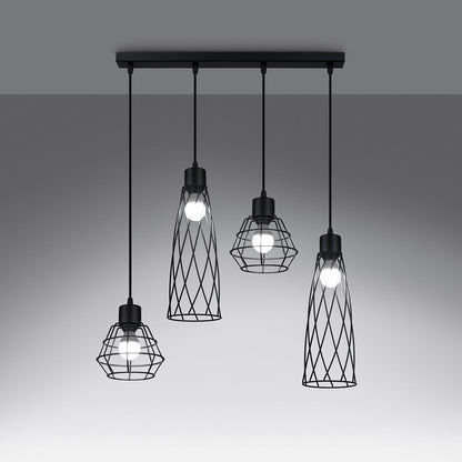 Hanglamp SUBA 4L zwart