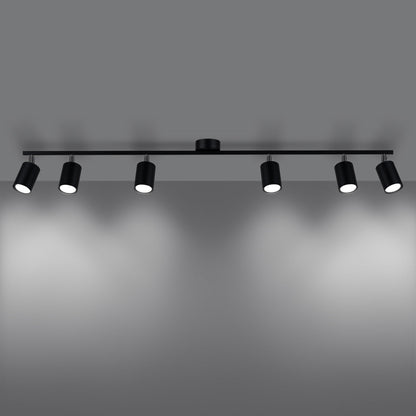 Plafondlamp LEMMI 6L zwart