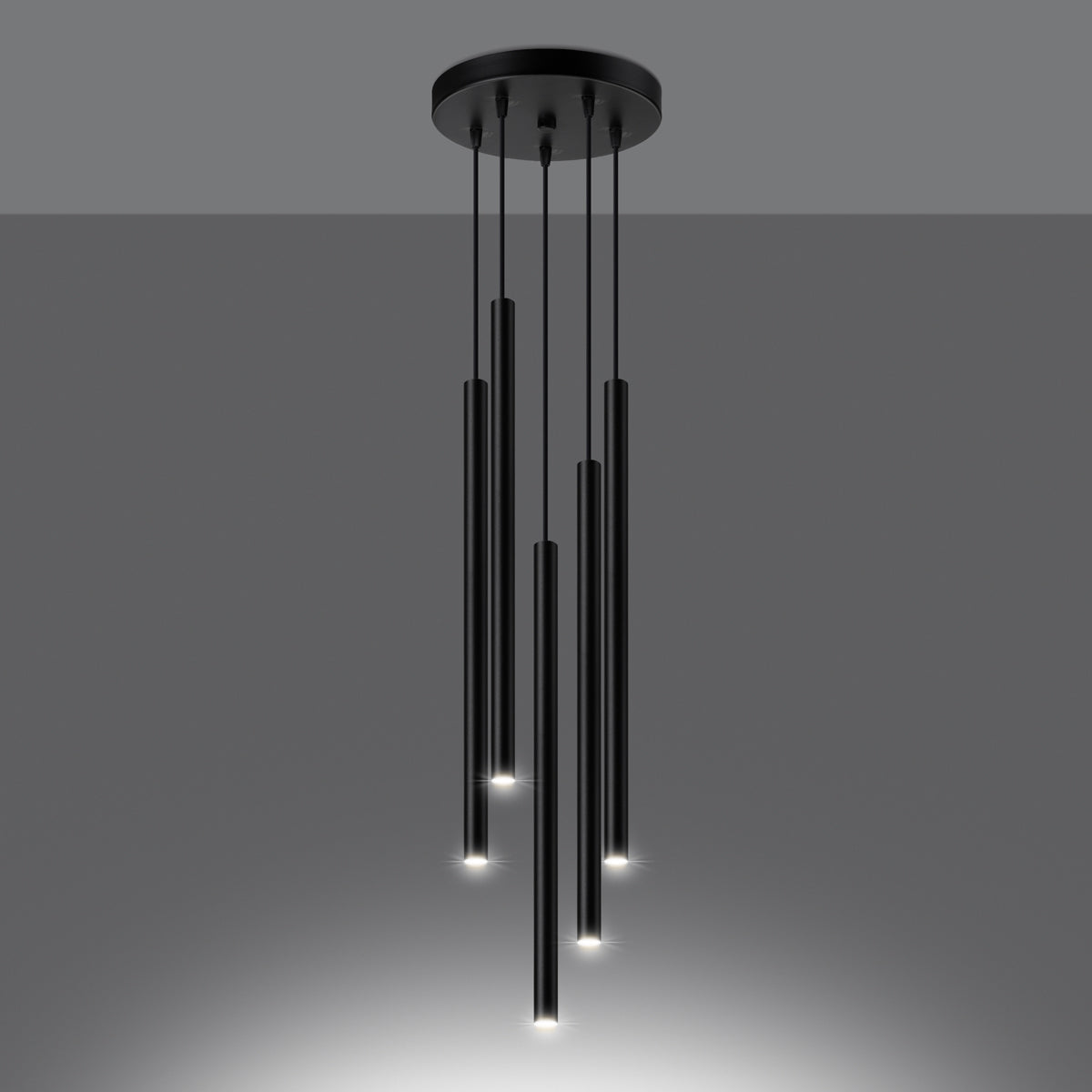Hanglamp PASTELO 5P zwart