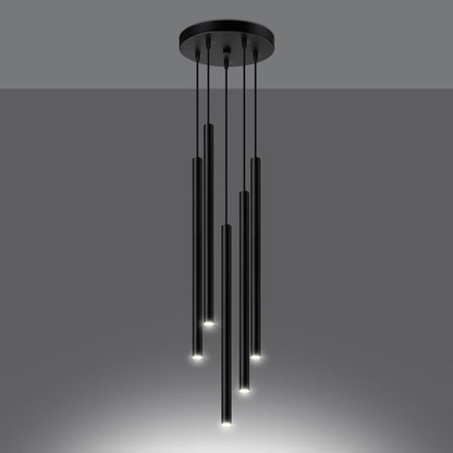 Hanglamp PASTELO 5P zwart