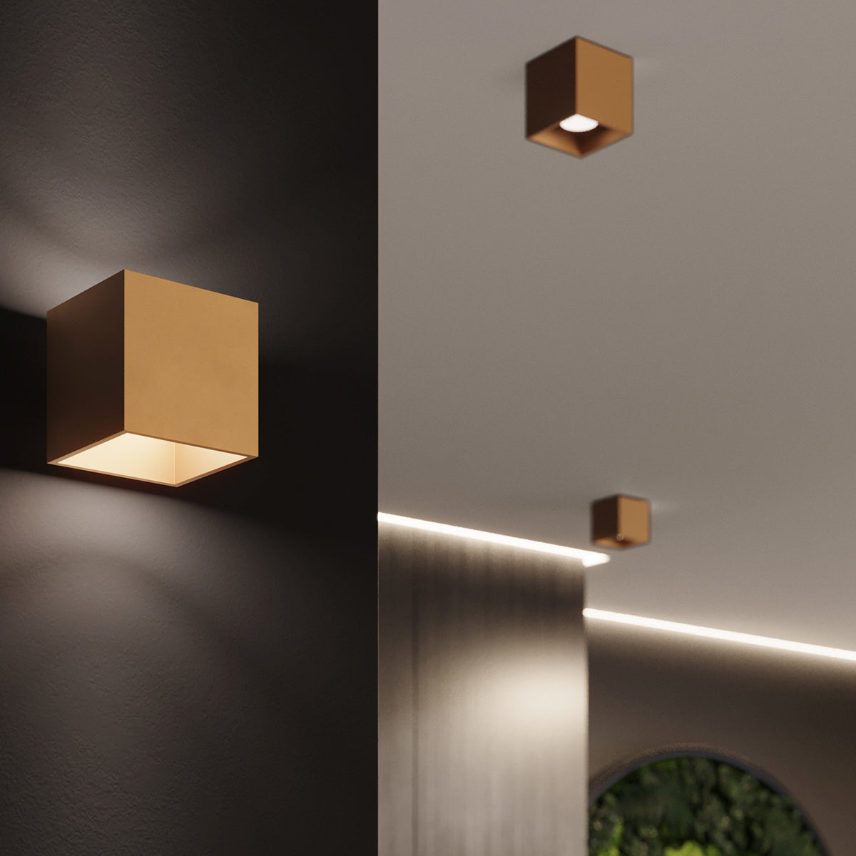 Plafondlamp QUAD 1 goud