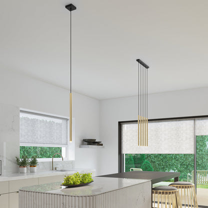 Hanglamp PASTELO 5L goud gepolijst