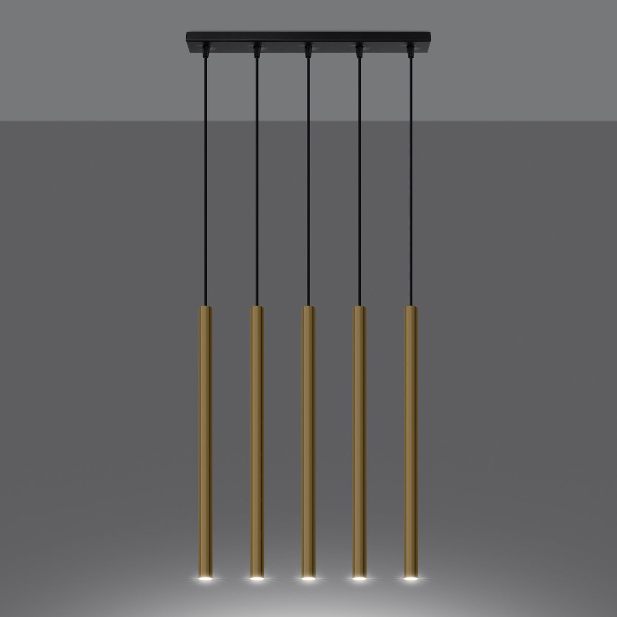 Hanglamp PASTELO 5L goud gepolijst