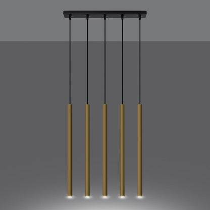 Hanglamp PASTELO 5L goud gepolijst