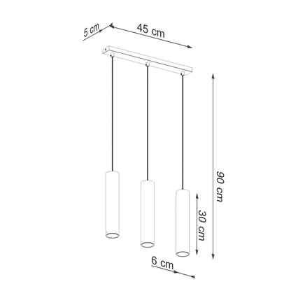 Hanglamp LAGOS 3 gepolijst goud