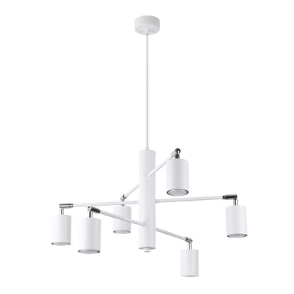 Minimalistische witte Kroonluchter LEMMI 6