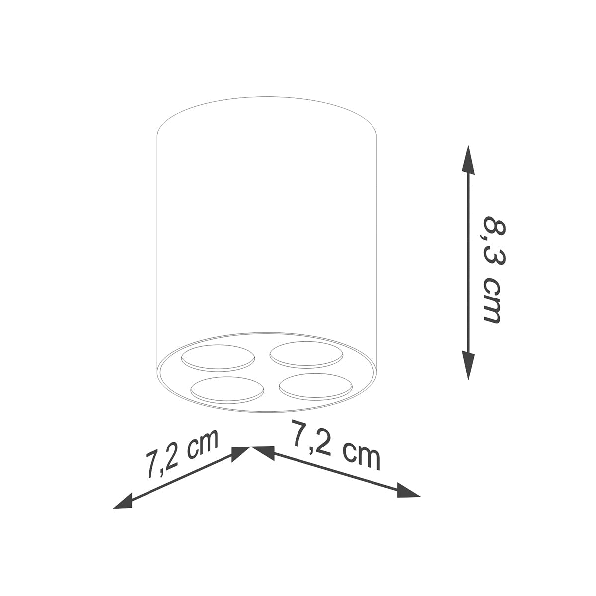 Plafondlamp ZOE wit LED