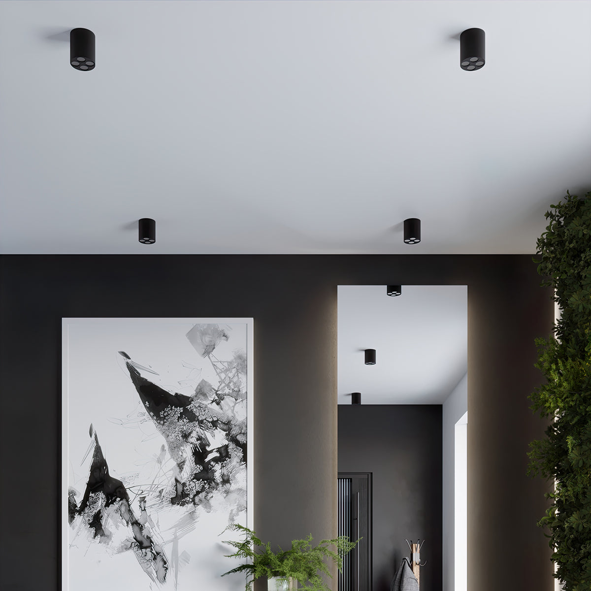 Plafondlamp ZOE zwart LED