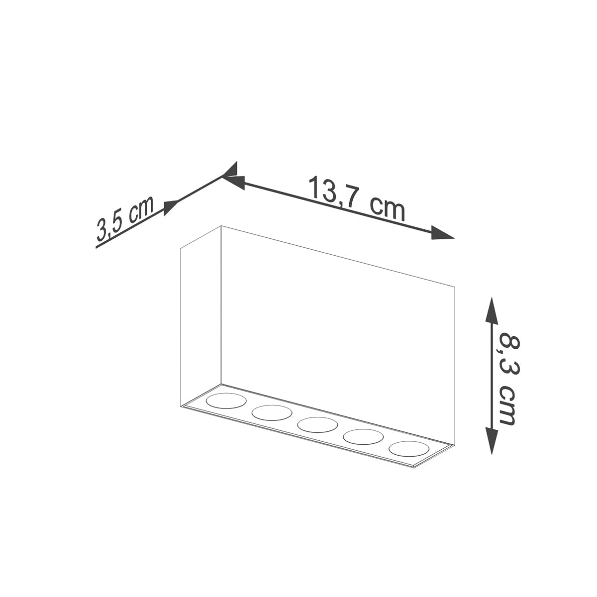 Plafondlamp SOLE zwart LED