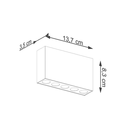 Plafondlamp SOLE zwart LED