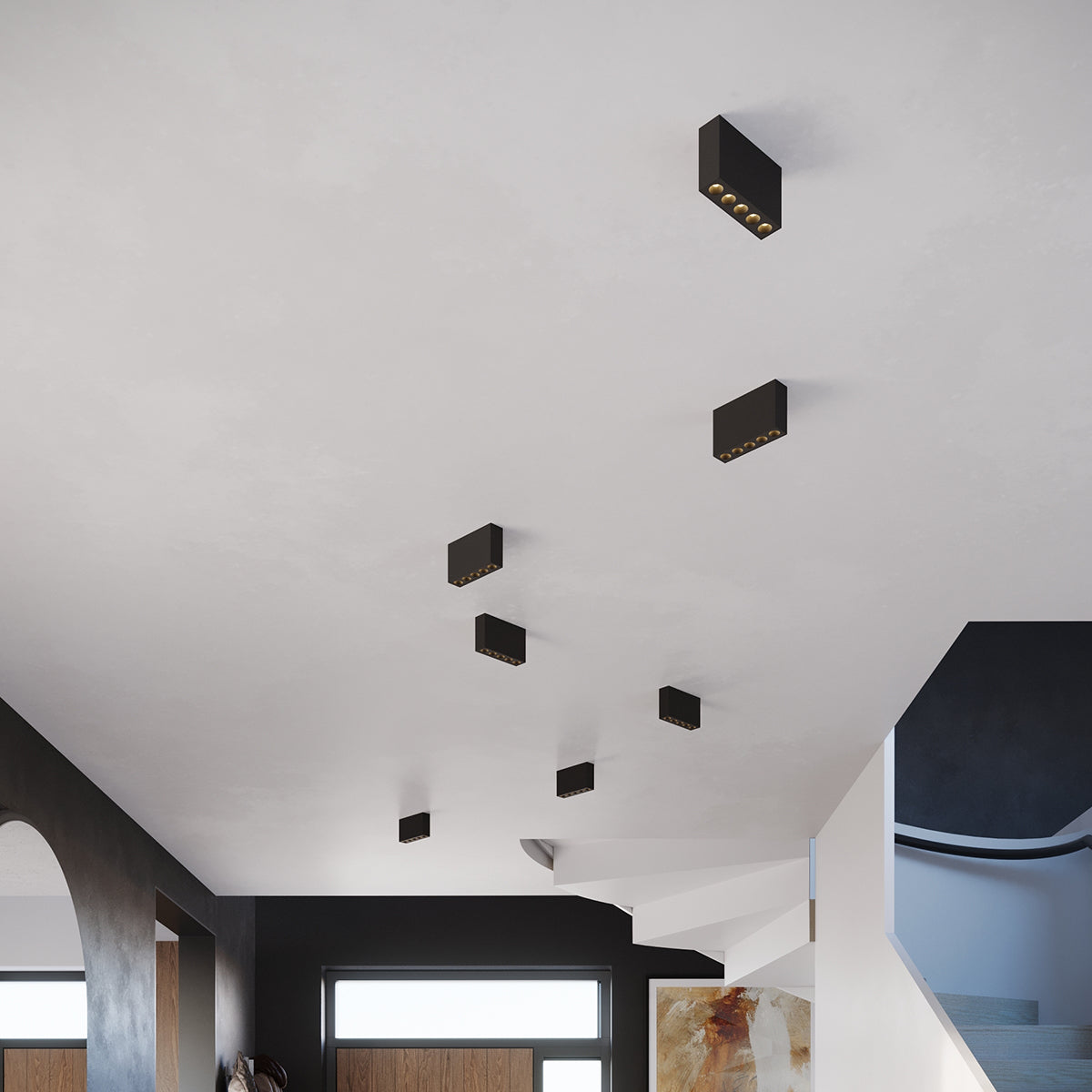 Plafondlamp SOLE zwart LED