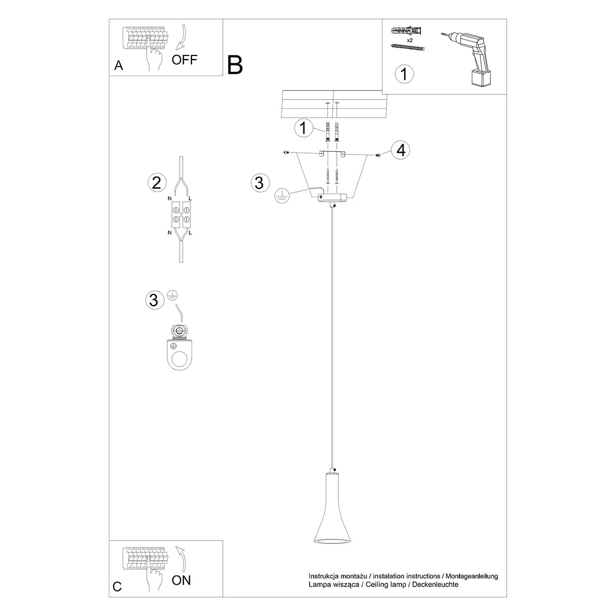 Hanglamp REA 1 beton