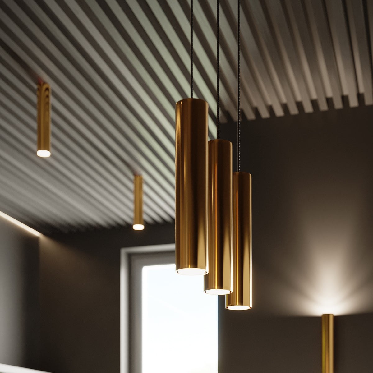 Hanglamp LAGOS 2 gepolijst goud