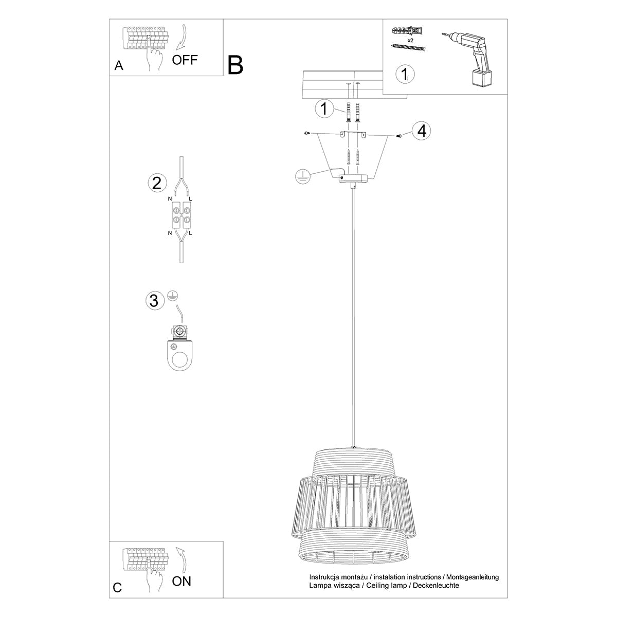 Hanglamp BRILO