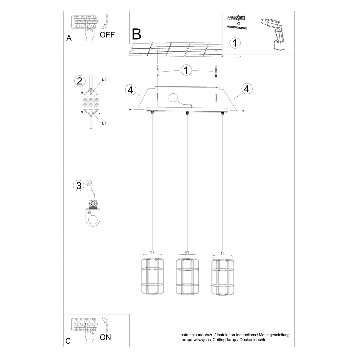 Hanglamp GOTTO 3L