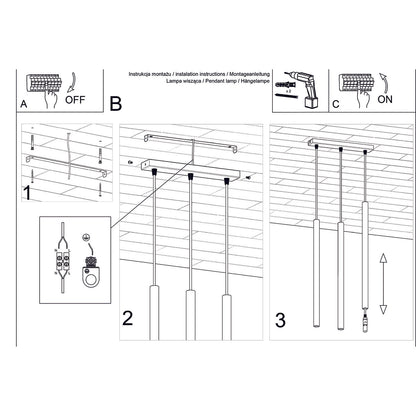 Hanglamp PASTELO 3L hout