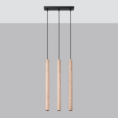 Hanglamp PASTELO 3L hout