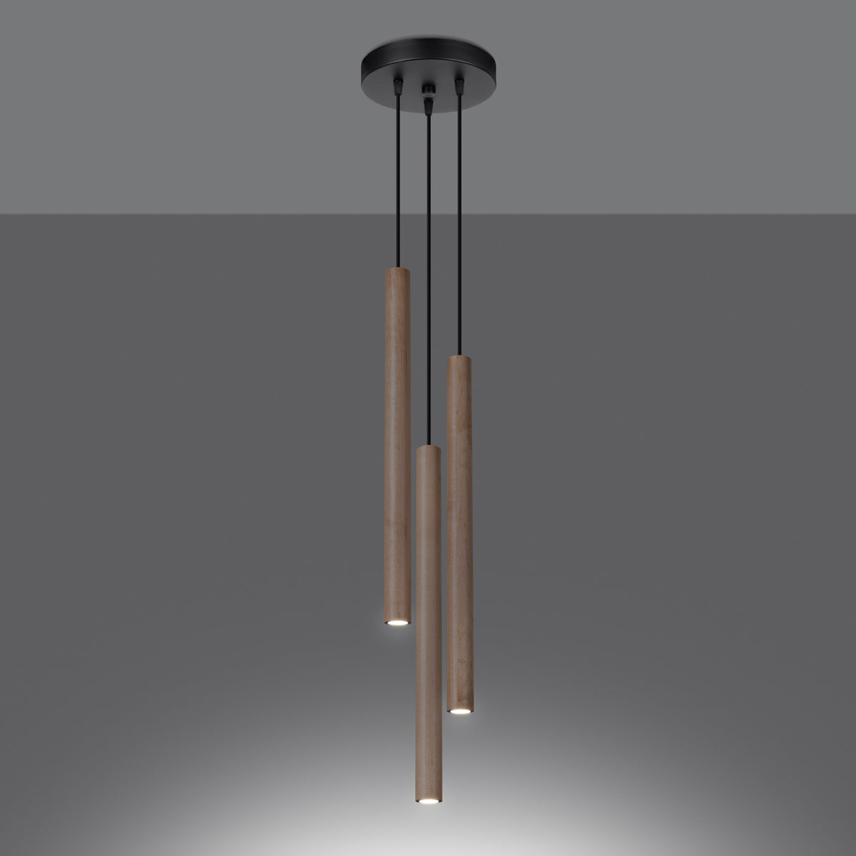 Hanglamp PASTELO 3P hout