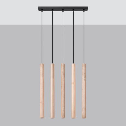 Hanglamp PASTELO 5L hout