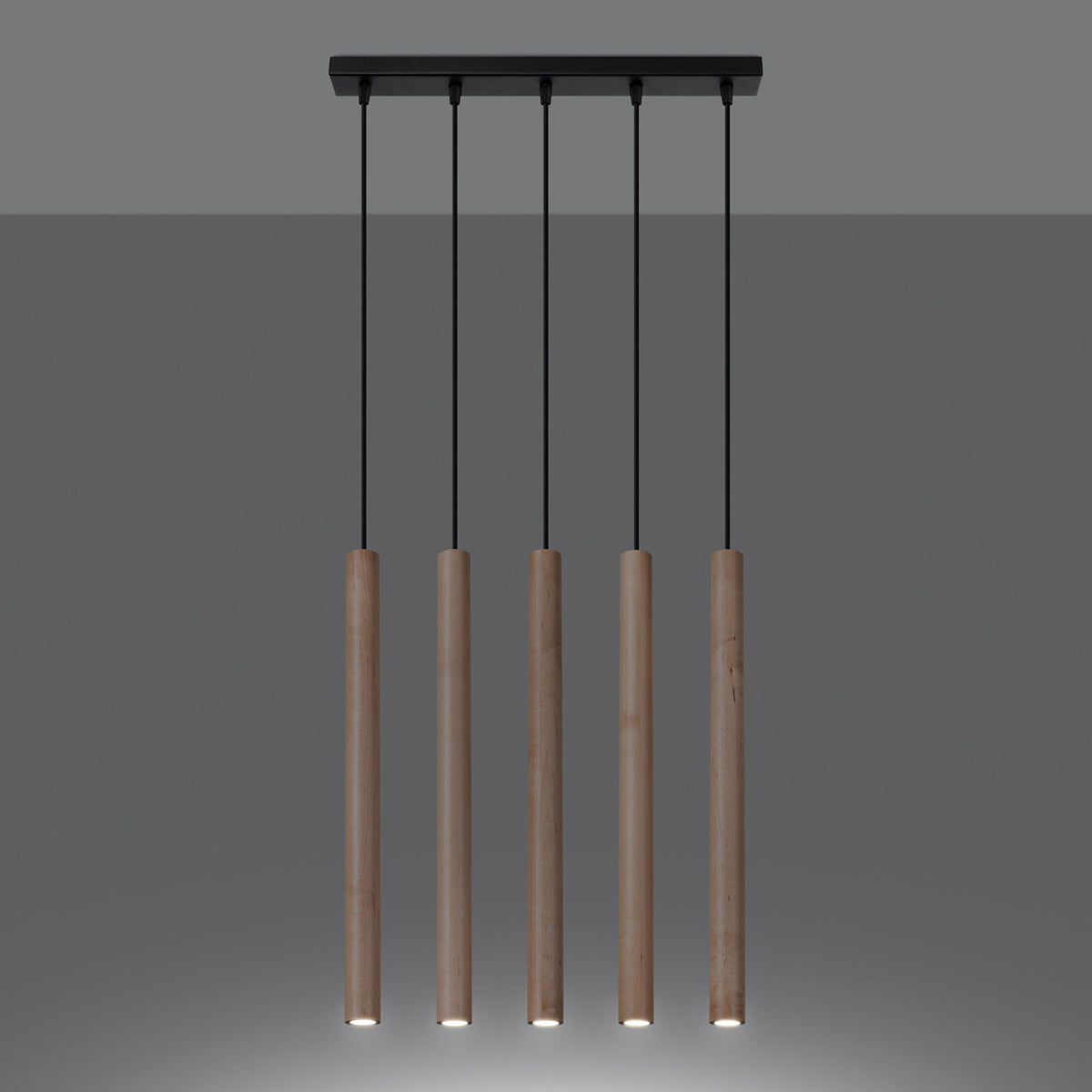 Hanglamp PASTELO 5L hout