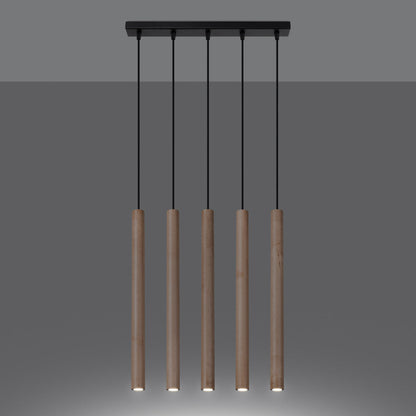 Hanglamp PASTELO 5L hout